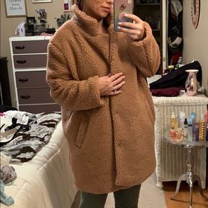 Oversized teddy bear coat